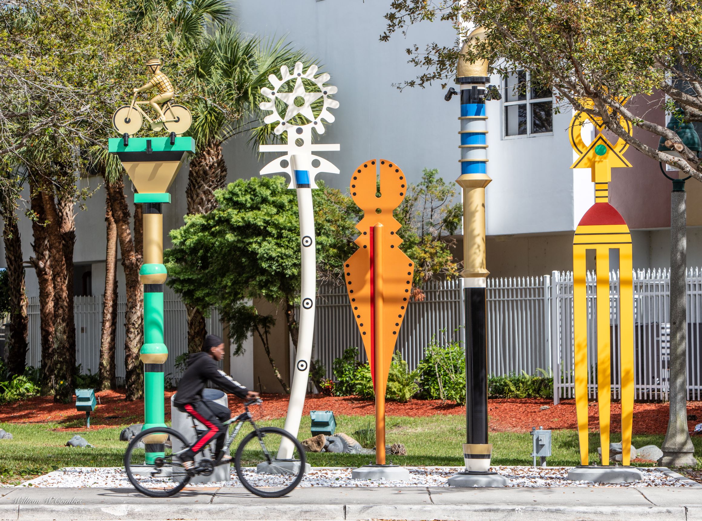 Public art is part of the Northwest 27th Avenue Safe Streets Improvement Project, a multi-modal street design to encourage public transport, bicycling and walking. The new site-specific artwork commissioned by Broward Cultural Division’s Public Art & Design Program, has been installed in Fort Lauderdale’s Sistrunk neighborhood.