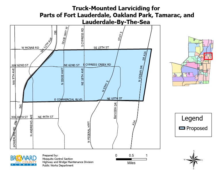 Larviciding area map