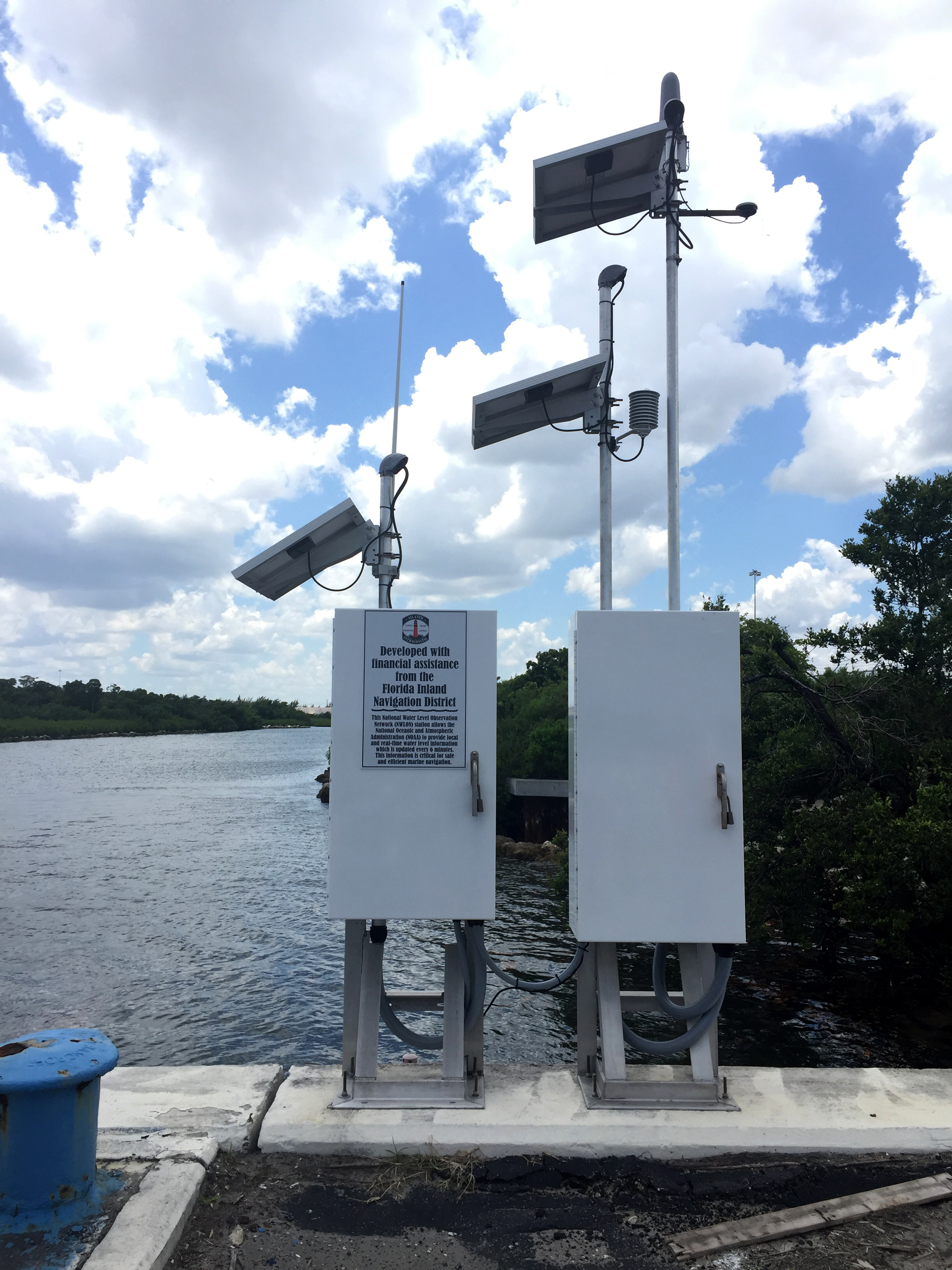 NOAA's Physical Oceanographic Real-Time System(PORTS®)equipment was installed in the southwest corner of Berth 29 at Port Everglades.