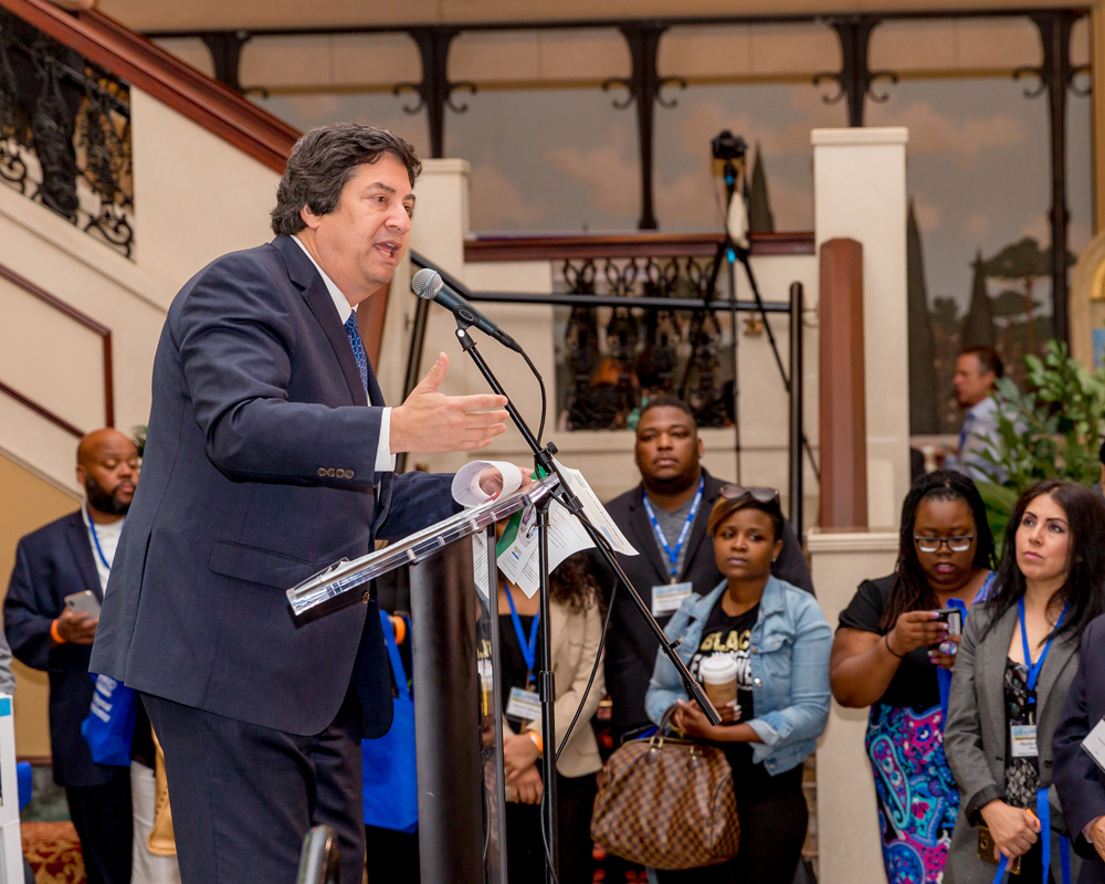 Broward County Mayor Mark Bogen gives opening remarks 