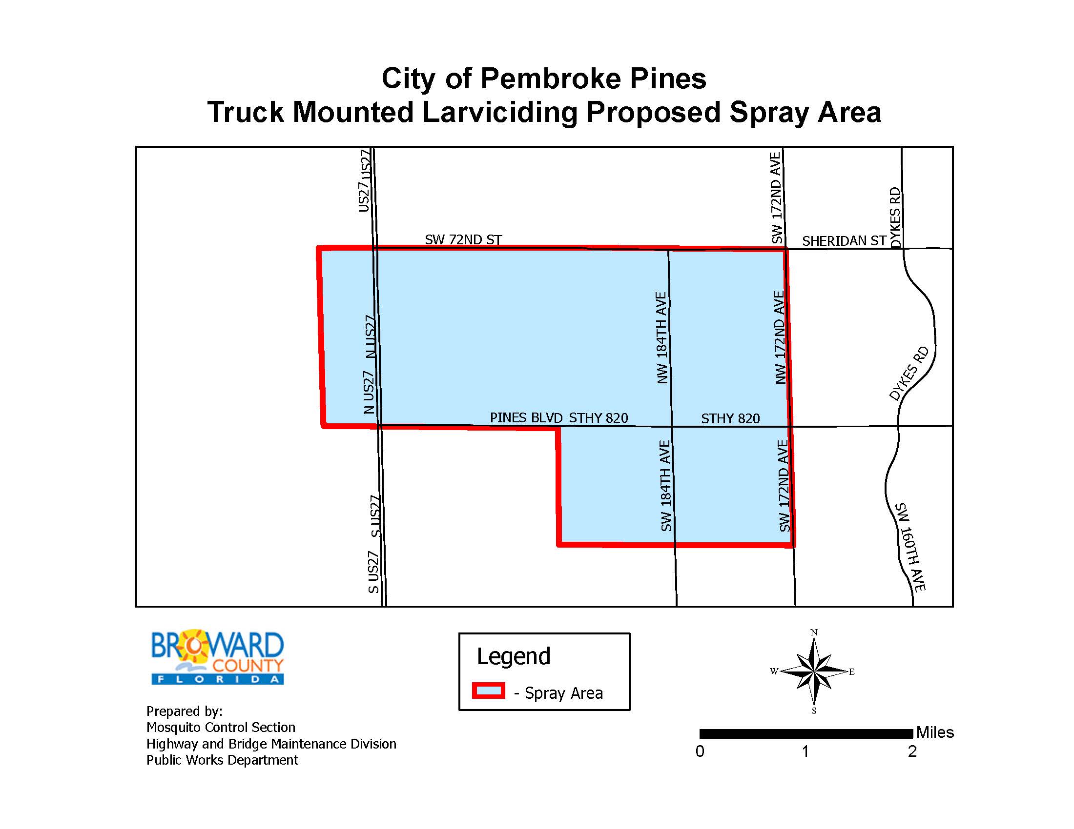 Pembroke Pines Public Notification Proposed Spray Area 
