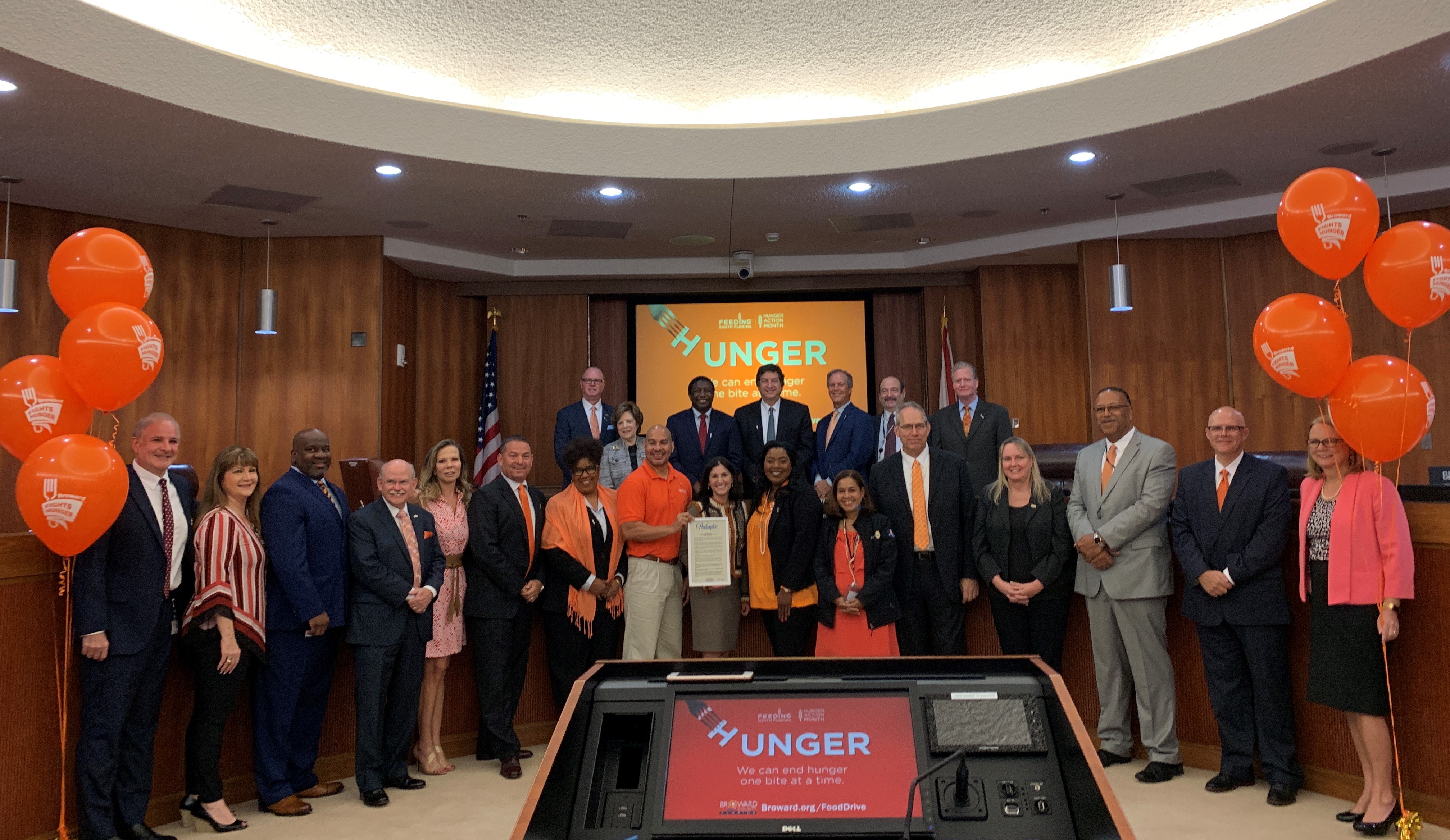 Go Orange Day kicks of Hunger Action Month in Broward County.  