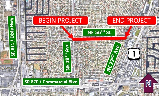 NE 56th Street Improvement Location Map 
