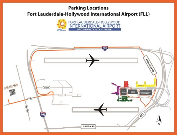 FLL Airport Overflow Parking Map
