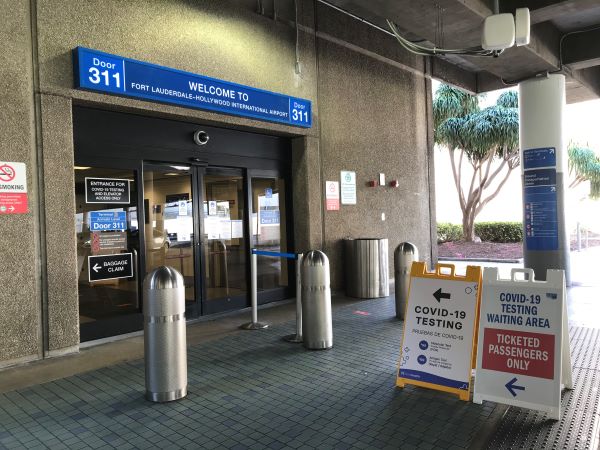 Entrance to COVID-19 Testing Site at FLL 