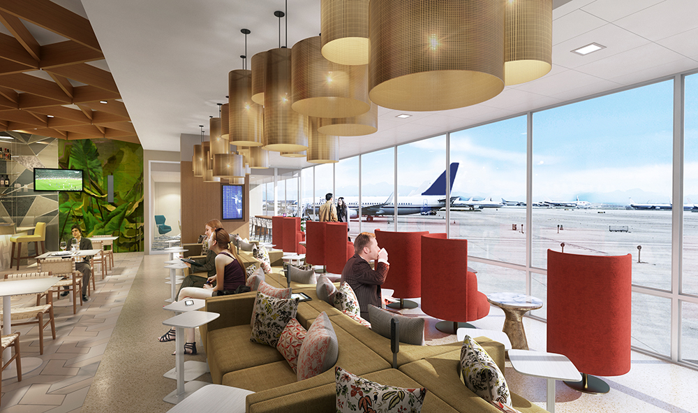 Views of the runway from the new Escape Lounge FLL set to open in late 2021.(Pre-Covid illustration) 