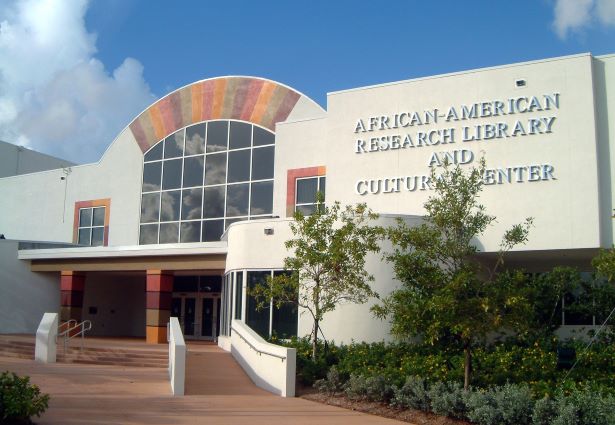 Broward County's African American Research Library & Cultural Center (AARLCC), located on historic Sistrunk Boulevard in Fort Lauderdale, Florida. 
