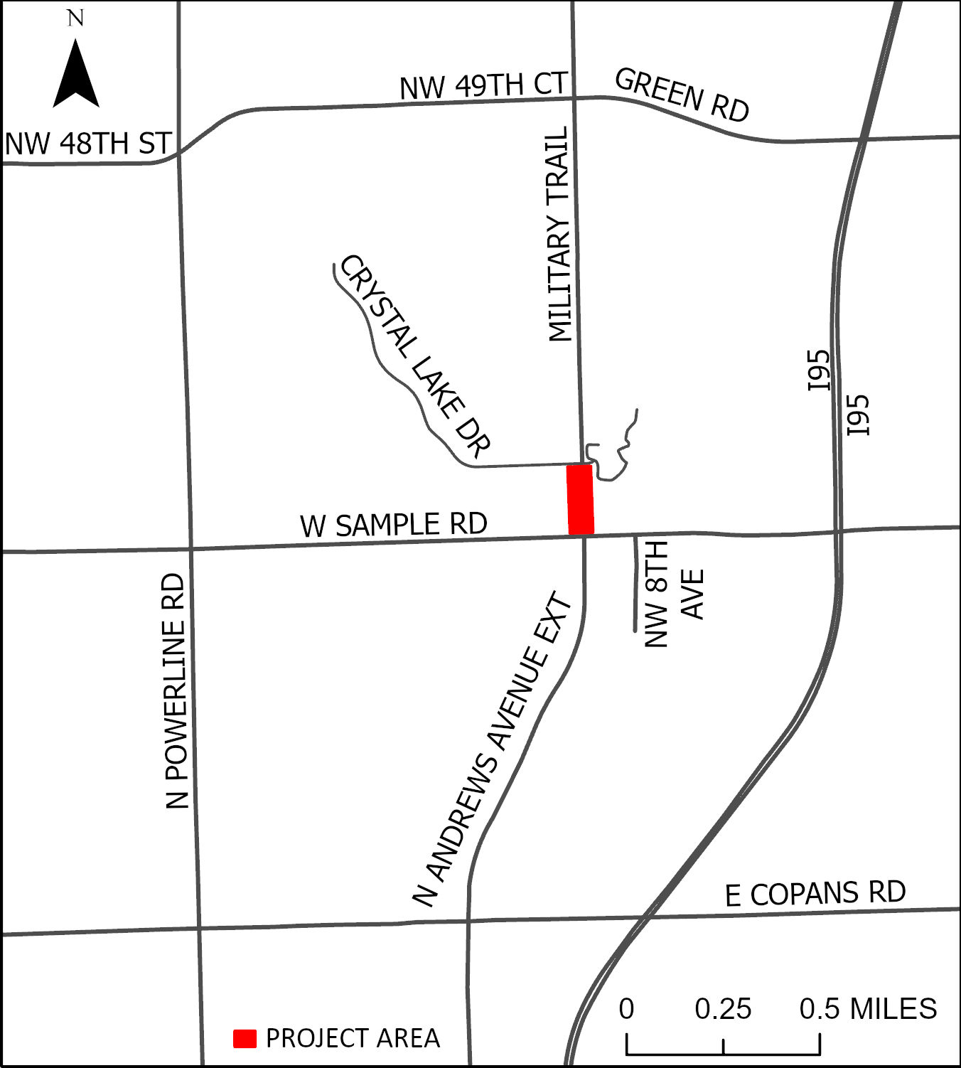 Military Trail Work Zone Map