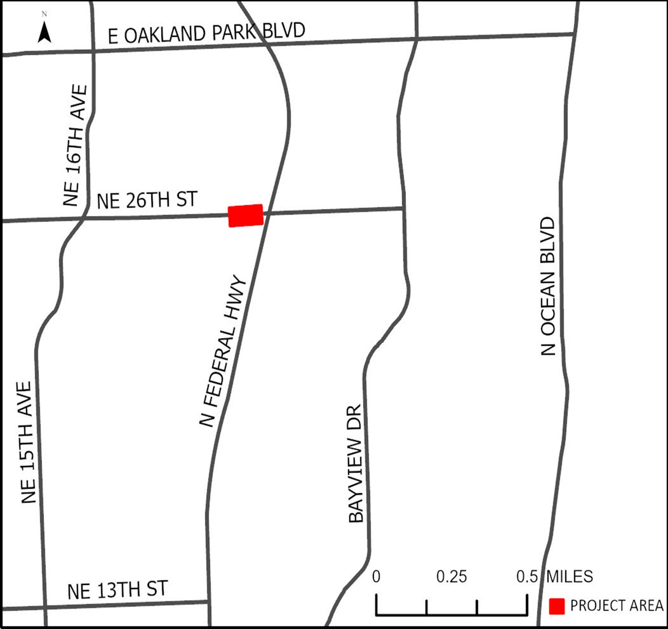 Wilton Manors Bridge Rehab project zone.