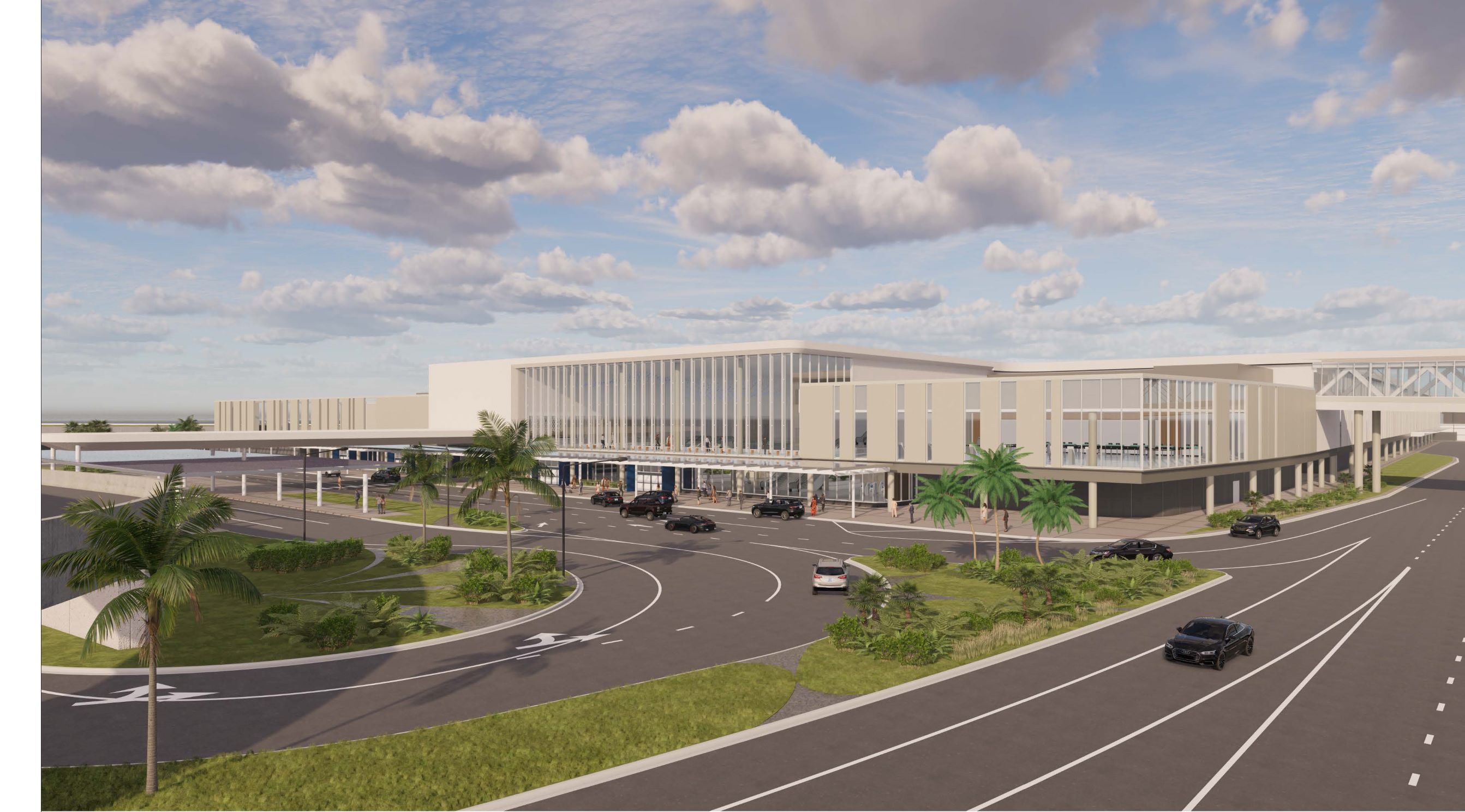 Exterior Rendering of the new Terminal 5 project at Fort Lauderdale-Hollywood International Airport (FLL). 