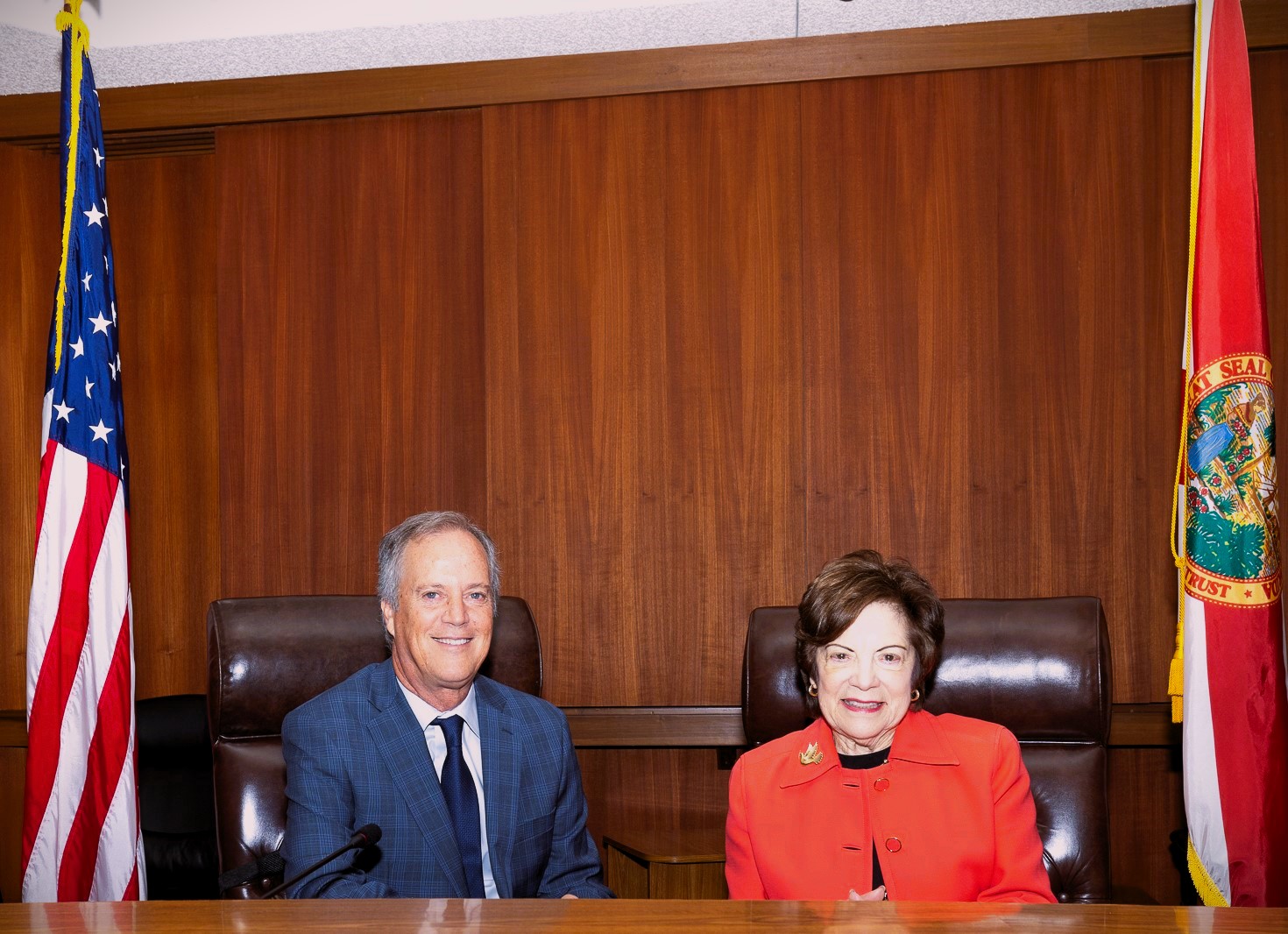 Broward County Mayor Nan Rich and Vice Mayor Beam Furr 