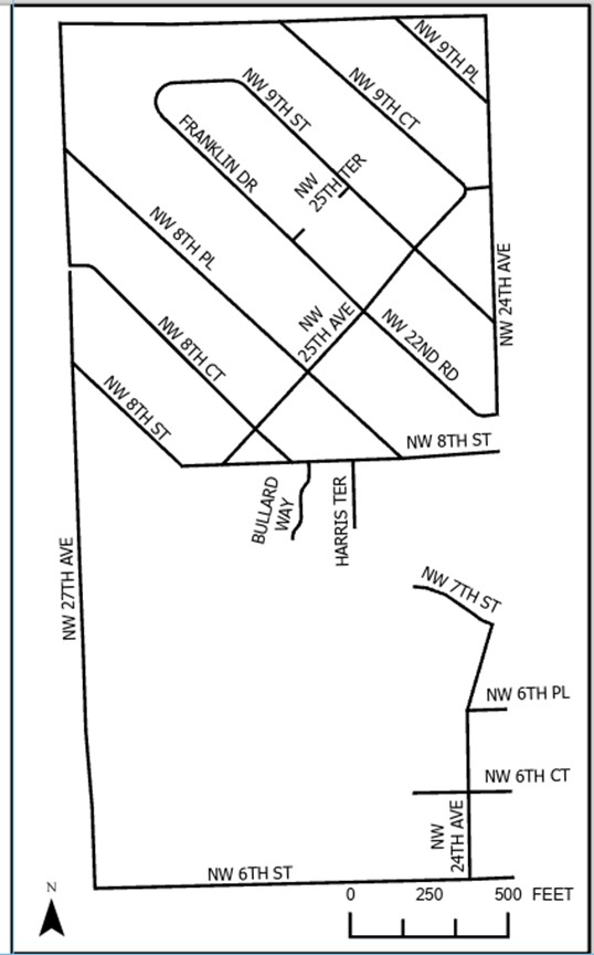 Franklin Park Lighting Project Map