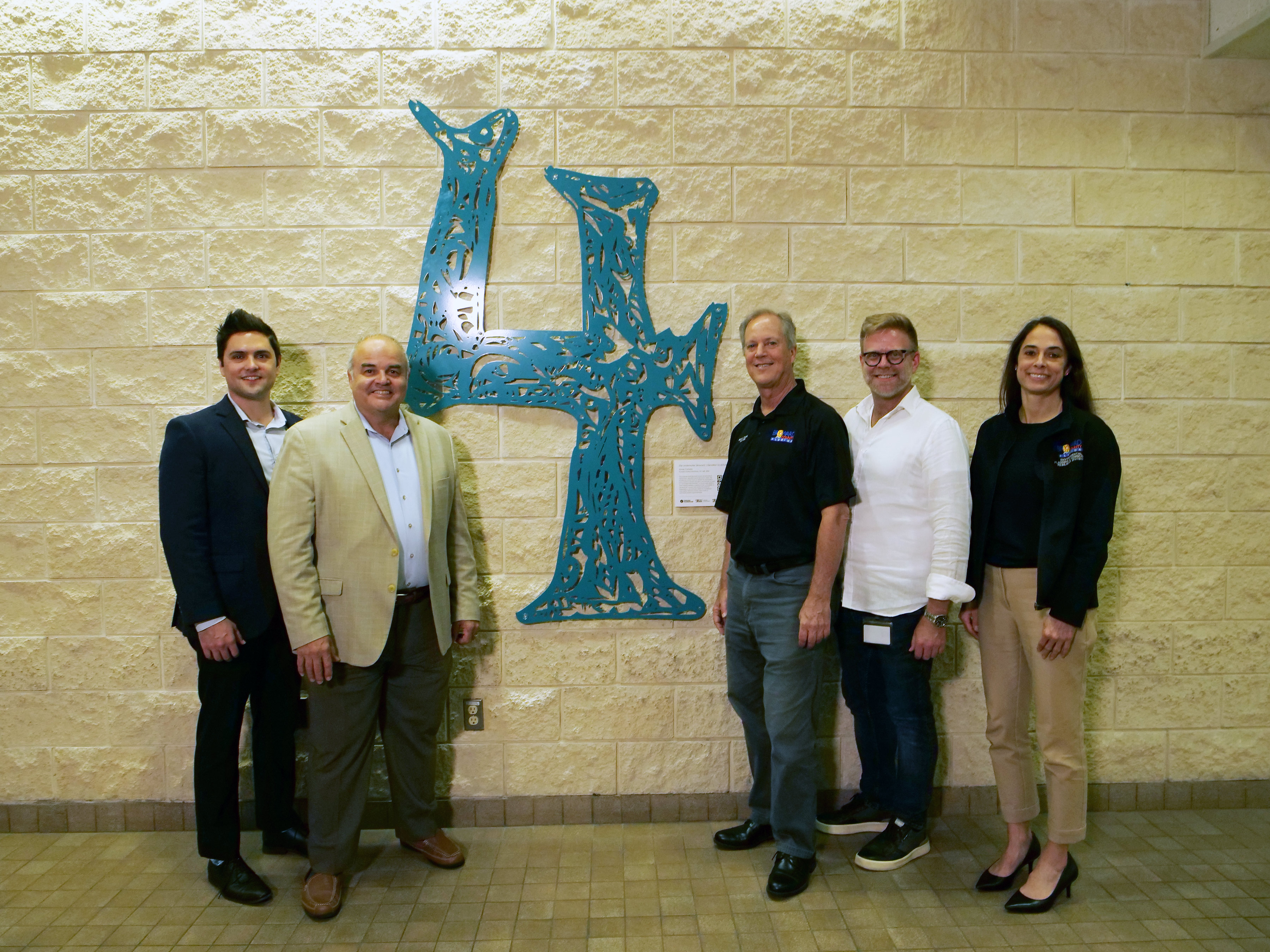 Adam Roberti, executive director of the Xavier Cortada Foundation Eco-Artist Xavier Cortada, Beam Furr, Broward County Mayor, Phi Dunlap, Director Broward Cultural Division, Dr. Jennifer Jurado, Broward County Chief Resilience Manager