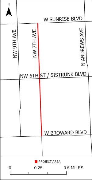 map of pipe repair project area